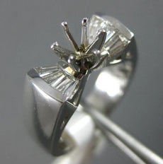 ESTATE .42CT DIAMOND PLATINUM 3D 6 PRONG BOW TIE SEMI MOUNT ENGAGEMENT RING