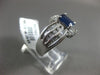 WIDE 2.29CT ROUND & BAGUETTE DIAMOND & SAPPHIRE 14KT WHITE GOLD ENGAGEMENT RING