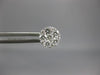 ESTATE LARGE .75CT ROUND DIAMOND 18KT WHITE GOLD CLASSIC FLOWER CLUSTER EARRINGS