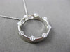 ESTATE .33CT DIAMOND 14KT WHITE GOLD ETOILE CIRCLE OF LIFE FLOATING PENDANT