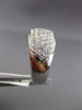 ESTATE 1.45CT DIAMOND 18KT WHITE GOLD MULTI ROW PAVE SEMI ETERNITY WEDDING RING