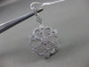 ESTATE LARGE .45CT DIAMOND 14KT WHITE GOLD 3D FILIGREE MILGRAIN FLOATING PENDANT