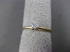 ESTATE .10CT DIAMOND 14KT TWO TONE GOLD CLASSIC SOLITAIRE FRIENDSHIP RING #23780