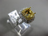 LARGE 1.22CT WHITE & FANCY YELLOW DIAMOND 18KT GOLD SEMI MOUNT ENGAGEMENT RING