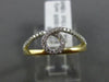 ESTATE .15CT DIAMOND 18KT WHITE & YELLOW GOLD 3D SEMI INFINITY LOVE KNOT RING