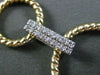 ESTATE .14CT DIAMOND 14KT WHITE & YELLOW GOLD 3D DOUBLE ROPE FLOATING PENDANT