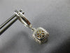 ESTATE 2.09CT WHITE & FANCY YELLOW DIAMOND 14KT GOLD SQUARE HANGING EARRINGS