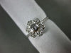 ESTATE .16CT DIAMOND 14K WHITE GOLD CLASSIC SEVEN STONE FLOWER FILIGREE FUN RING