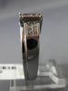 ESTATE .65CT DIAMOND 14KT WHITE GOLD 3D INVISIBLE PRINCESS ENGAGEMENT RING SET