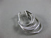 ESTATE LARGE .79CT DIAMOND 14KT WHITE GOLD 3D MULTI ROW CLIP ON HANGING EARRINGS