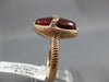 ESTATE LARGE .09CT DIAMOND & AAA RED AGATE 14KT ROSE GOLD 3D OVAL SNAKE FUN RING
