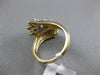 ESTATE LARGE .60CT ROUND DIAMOND 14KT TWO TONE GOLD 3D FLOWER CRISS CROSS RING