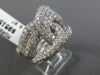 ESTATE LARGE 3.14CT DIAMOND 14KT WHITE GOLD 3D MULTI ROW INFINITY LOVE KNOT RING