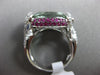 LARGE 6.69CT DIAMOND & AAA RUBY & GREEN AMETHYST 14K WHITE GOLD 3D INFINITY RING