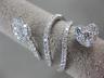 ESTATE EXTRA LARGE 1.49CT DIAMOND 18K WHITE GOLD MULTI ROW HEART PEAR SHAPE RING