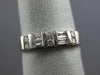 ANTIQUE .37CT ROUND & BAGUETTE DIAMOND 14K WHITE GOLD 3D ANNIVERSARY RING #12435