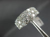 ESTATE WIDE 2.0CT DIAMOND 14KT WHITE GOLD 3D 3 ROW SHARE PRONG ANNIVERSARY RING