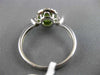 ESTATE 1.51CT DIAMOND & PERIDOT 14KT WHITE GOLD 3D ROUND HALO FRIEDNSHIP RING