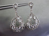 ESTATE LARGE .81CT DIAMOND & WHITE SAPPHIRE 14KT WHITE GOLD 3D HANGING EARRINGS