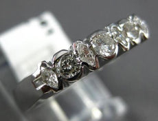 ANTIQUE .51CT DIAMOND 14KT WHITE GOLD 3D CLASSIC WEDDING ANNIVERSARY RING #11661