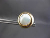 ESTATE LARGE 14KT YELLOW GOLD AAA MOON STONE CIRCULAR CLIP ON EARRINGS #24221