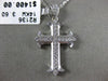 ESTATE .20CT DIAMOND 14KT WHITE GOLD 3D CLASSIC FILIGREE MILGRAIN CROSS PENDANT