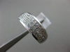 ESTATE WIDE 1.22CT DIAMOND PRINCESS 18KT WHITE GOLD 3 ROW ANNIVERSARY RING 7mm