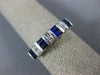 ESTATE .79CT DIAMOND & AAA BAGUETTE SAPPHIRE 14KT WHITE GOLD 3D ANNIVERSARY RING