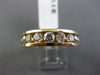 ESTATE LARGE 1.0CT DIAMOND 14KT YELLOW GOLD 3D CHANNEL WEDDING ANNIVERSARY RING