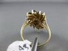 ESTATE 2.45CT ROUND DIAMOND & MARQUISE SAPPHIRE 14KT YELLOW GOLD 3D FLOWER RING