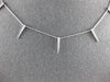 ESTATE .15CT DIAMOND 14KT WHITE GOLD 3D CLASSIC BY THE YARD SPIKY FUN NECKLACE