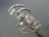 ESTATE LARGE 1.0CT ROUND & BAGUETTE DIAMOND 18KT WHITE GOLD SQUARE CLUSTER RING