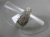 ESTATE .60CT DIAMOND 14KT WHITE GOLD 3D DOUBLE SIDED X LOVE RING 8mm WIDE