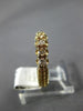 ESTATE .42CT DIAMOND 14KT YELLOW GOLD 7 STONE FILIGREE ANNIVERSARY RING #2771