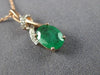 ESTATE .86CT DIAMOND & AAA EMERALD 14KT ROSE GOLD 3D CLASSIC LOVE KNOT PENDANT