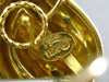 ESTATE LARGE HENRY DUNAY 18K YELLOW GOLD LEAF FLAME HANDCRAFTED CLIP ON EARRINGS