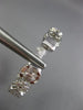 ESTATE EXTRA LARGE 3.38CT DIAMOND 18KT WHITE GOLD HOOP HUGGIE HANGING EARRINGS