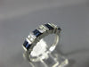 ESTATE .79CT DIAMOND & AAA BAGUETTE SAPPHIRE 14KT WHITE GOLD 3D ANNIVERSARY RING