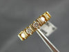 ESTATE .75CT DIAMOND 14KT YELLOW GOLD 3D CHANNEL 5 STONE ANNIVERSARY RING #1694