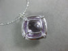 ESTATE LARGE 6.79CT DIAMOND AAA PINK TOPAZ & AMETHYST 14KT WHITE GOLD 3D PENDANT