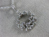 ESTATE .47CT DIAMOND 14KT WHITE GOLD 3D CIRCLE OF LIFE BEZEL HAPPY PENDANT