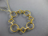 ESTATE EXTRA LARGE .31CT DIAMOND 18K YELLOW GOLD 3D FLOWER CIRCULAR FUN PENDANT