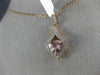 1.13CT DIAMOND & AAA MORGANITE 14KT WHITE & ROSE GOLD TRILLION FILIGREE PENDANT