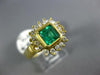 1.12CT DIAMOND & AAA EMERALD 18KT YELLOW GOLD SQUARE HALO BEZEL ENGAGEMENT RING