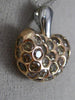ESTATE LARGE 5.20CT MULTI COLOR DIAMOND 18KT 2 TONE GOLD 3D HEART SHAPE PENDANT