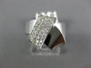 ANTIQUE .46CT DIAMOND 14KT WHITE GOLD CLASSIC PAVE LOVE KNOT COCKTAIL RING #1333