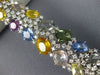 ESTATE LARGE 66.90CT DIAMOND & AAA MULTI GEM 18KT WHITE GOLD 3D TENNIS BRACELET
