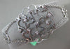 ESTATE WIDE .36CT DIAMOND 18K WHITE GOLD 3D OPEN FILIGREE ETOILE FLOWER BRACELET