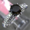 ESTATE 1.30CT WHITE & CHOCOLATE FANCY DIAMOND 18KT WHITE GOLD 3D ENGAGEMENT RING