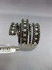 ESTATE 2.40CT DIAMOND 14KT WHITE & BLACK GOLD MULTI ROW CRISS CROSS ETOILE RING